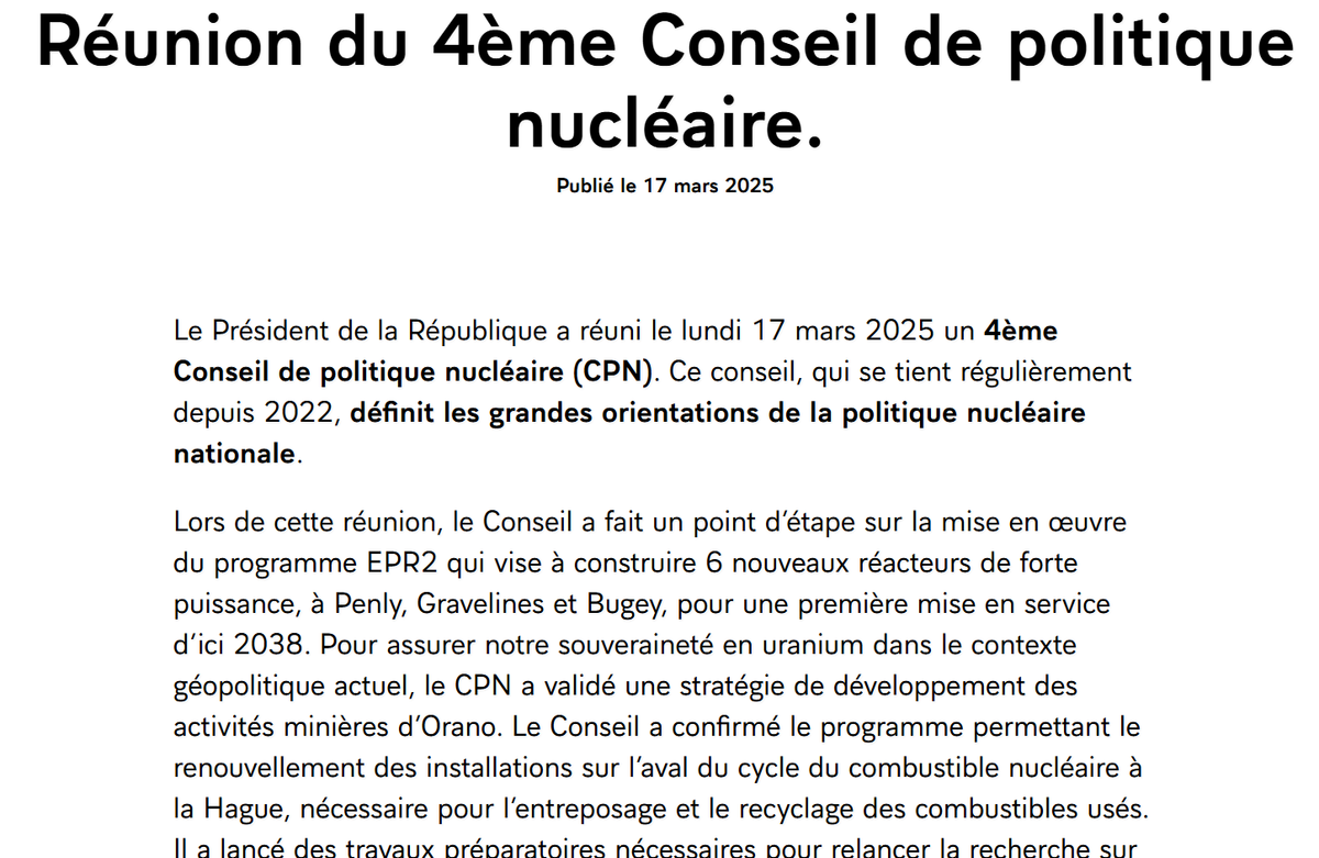 Sitzung des 4. Rates für Nuklearpolitik