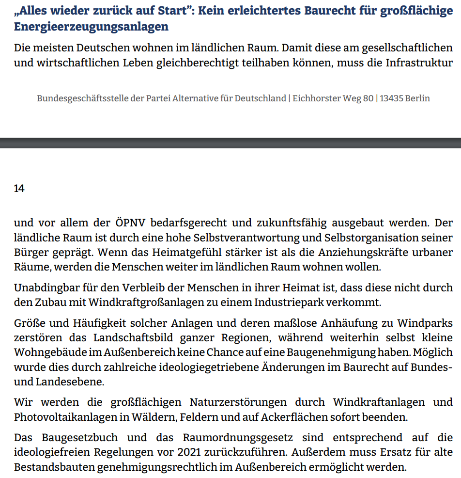 Alles wieder zurück auf Start”: Kein erleichtertes Baurecht für großflächige Energieerzeugungsanlagen