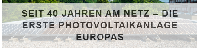 Ein Bild eines Artikels einer alten PV-Anlage von 1982, die seit über 40 Jahren läuft