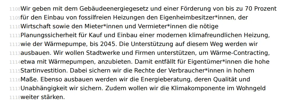 Wir geben mit dem Gebäudeenergiegesetz und einer Förderung von bis zu 70 Prozent für den Einbau von fossilfreien Heizungen den Eigenheimbesitzer*innen, der Wirtschaft sowie den Mieter*innen und Vermieter*innen die nötige Planungssicherheit für Kauf und Einbau einer modernen klimafreundlichen Heizung, wie der Wärmepumpe, bis 2045.