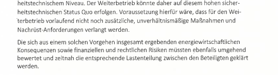 ENBW will übersetzt Geld bzw. Lastenteilung.