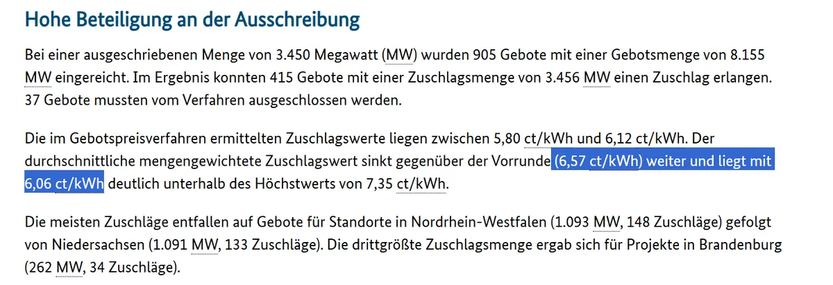 Marktwerte vs. EEG-Vergütung