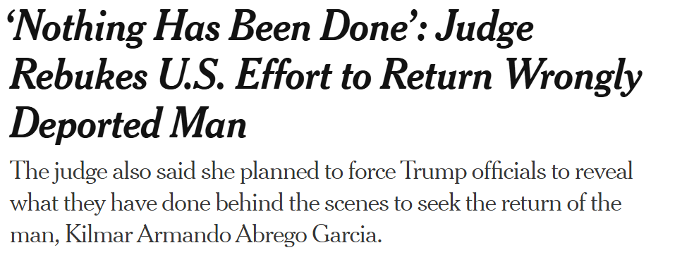 „Es wurde nichts unternommen“: Richterin kritisiert fehlende Bemühungen der USA zur Rückführung eines zu Unrecht abgeschobenen Mannes.