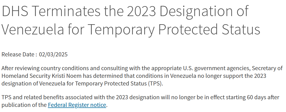 Über 300.000 Menschen aus Venezuela sollen das Land in 60 Tagen verlassen.