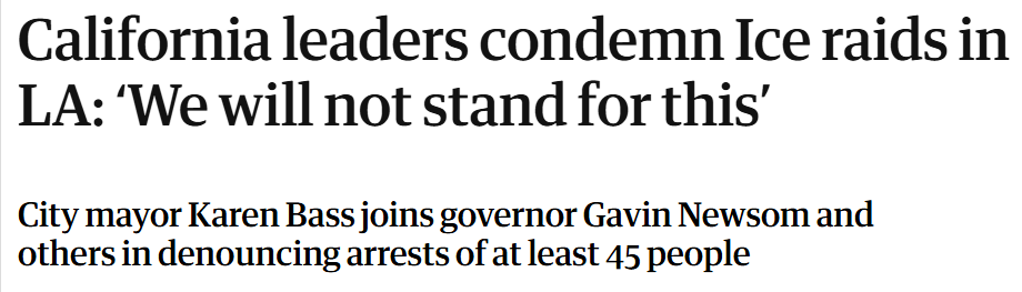 Kalifornien (LA) vs. ICE in den USA