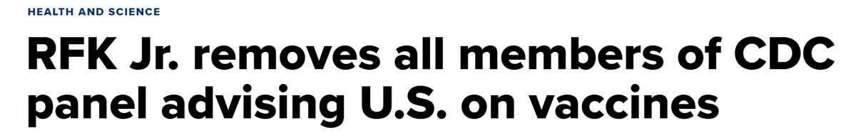 RFK Jr. entlässt alle Mitglieder des CDC-Gremiums, das die USA in Impfstofffragen berät.