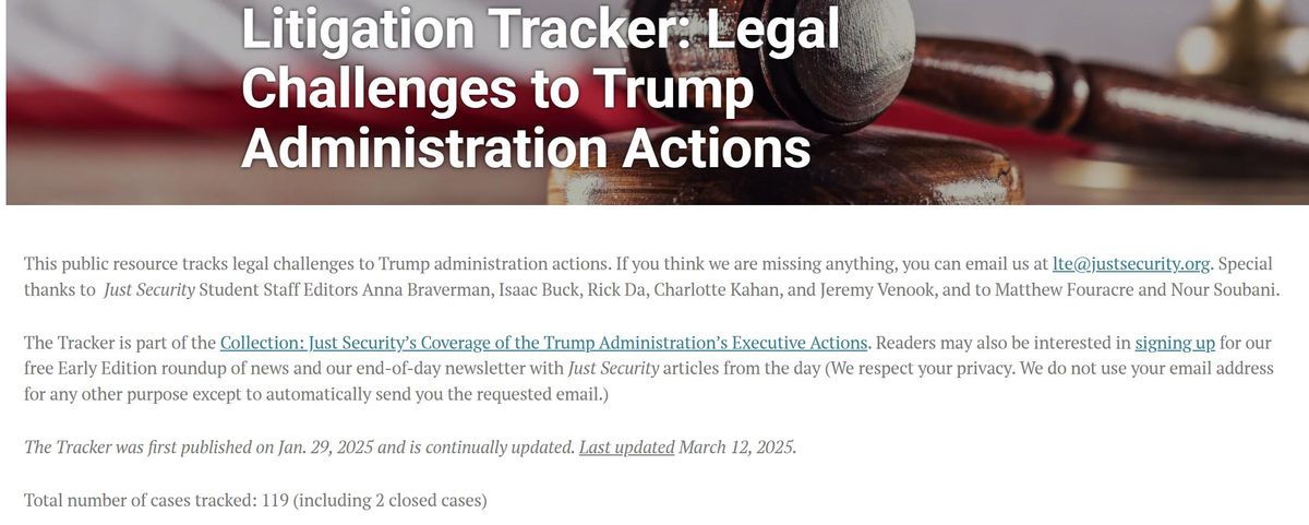 Litigation Tracker: Legal Challenges to Trump Administration Actions