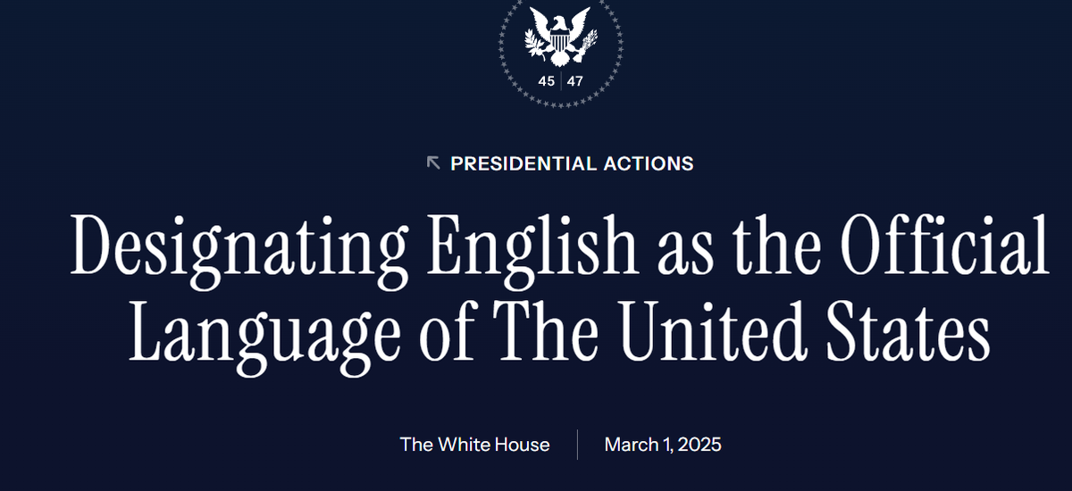 Designating English as the Official Language of The United States