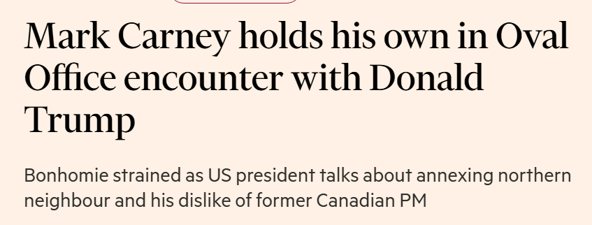 Mark Carney behauptet sich bei seinem Treffen mit Donald Trump im Oval Office.