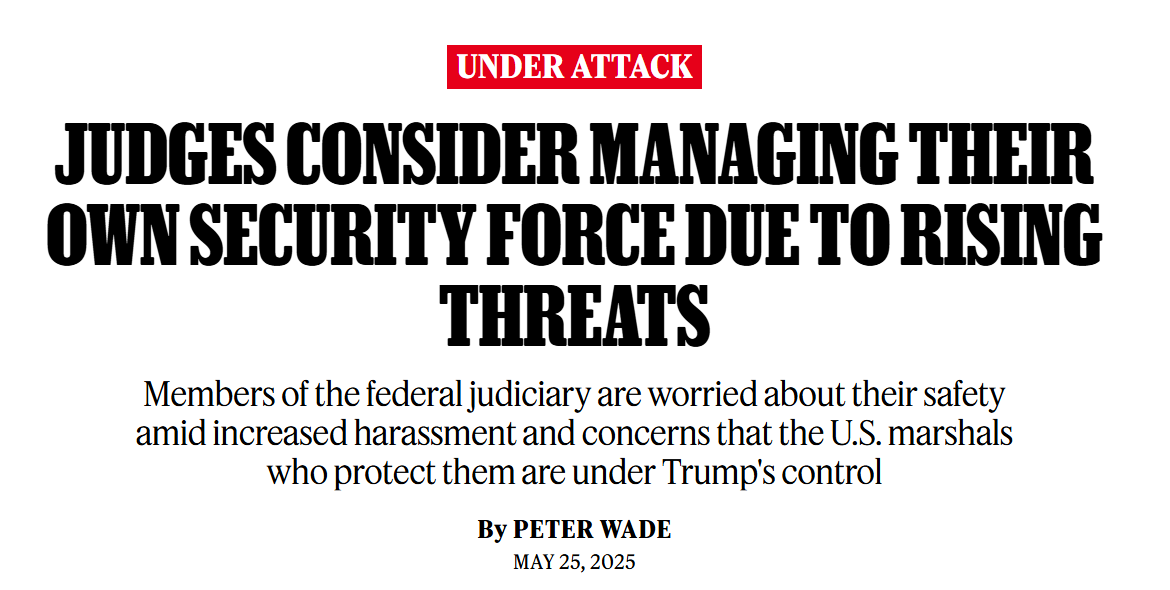 Richter wollen einen eigenen Sicherheitsdienst in den USA.