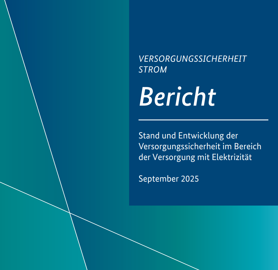 Stand und Entwicklung der Versorgungssicherheit im Bereich der Versorgung mit Elektrizität 2025