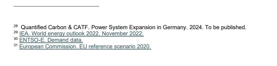 Quantified Carbon & CATF. Power System Expansion in Germany. 2024. To be published